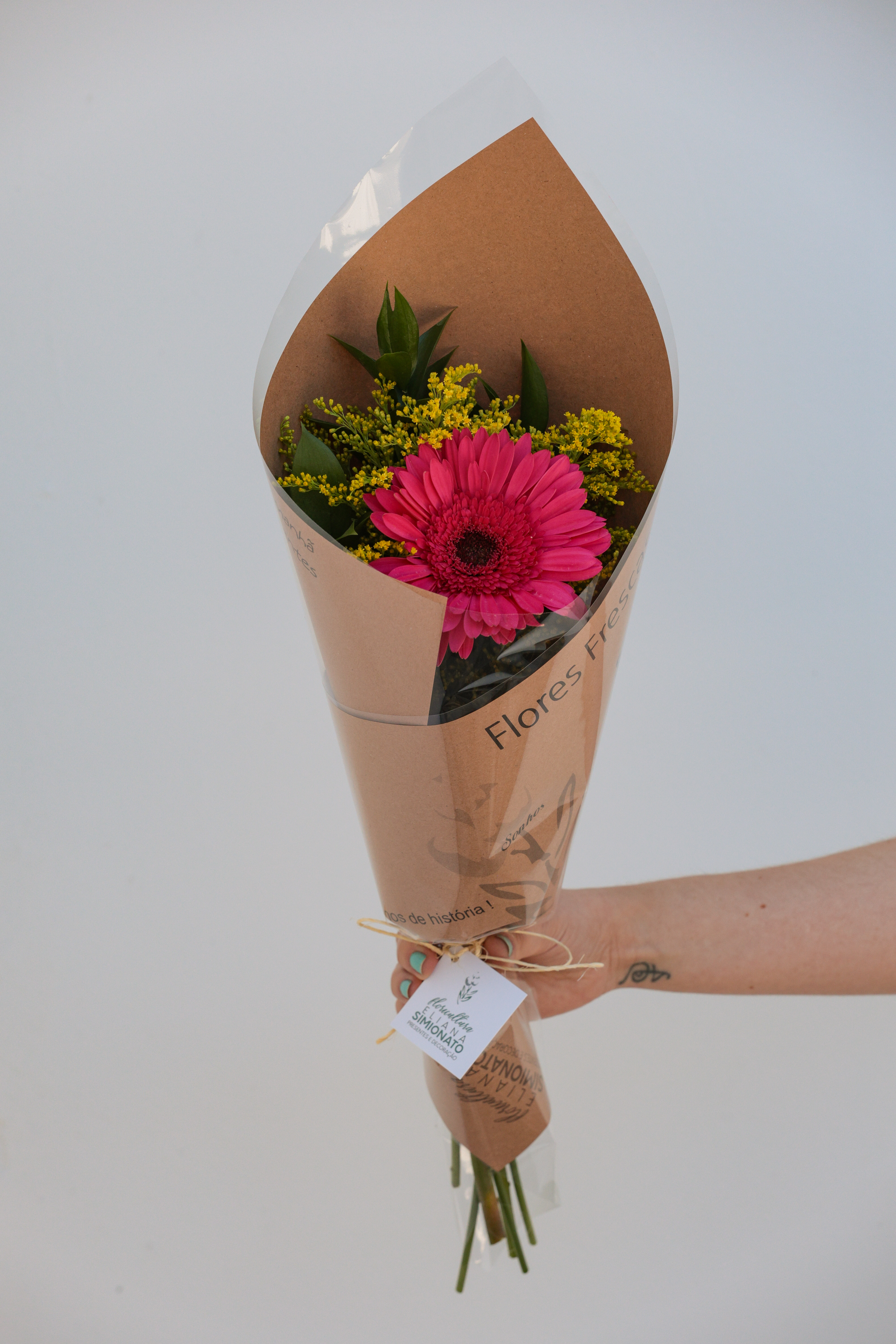 Buqu� de G�rbera Unit�ria � Pink