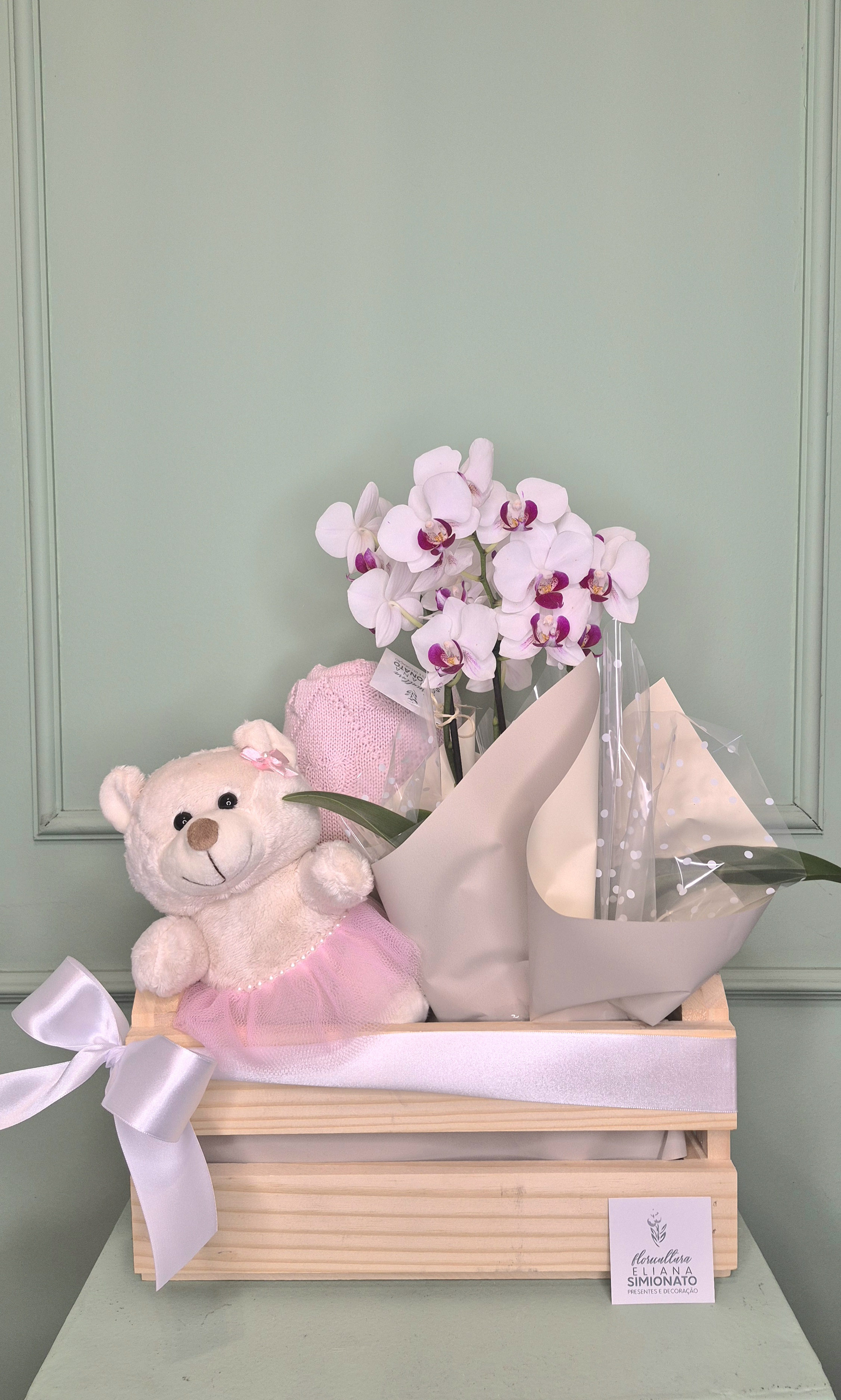 Kit Maternidade - Caixote com Orqu�dea